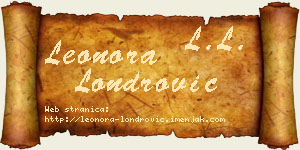 Leonora Londrović vizit kartica
